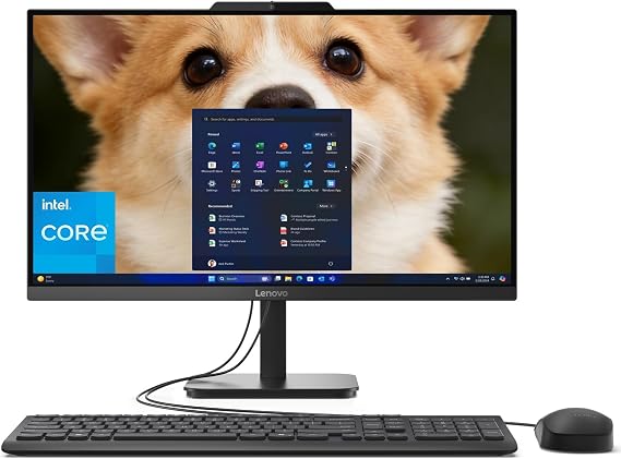 Lenovo AIO 24" FHD All-in-One Desktop Computer, Lifetime Office 365 for Web, Intel 4-Core Processor, 32GB DDR4 RAM, 1TB PCIe SSD, WiFi 6, Bluetooth 5.2, HDMI, Onyx Black, KB, Windows 11 Home