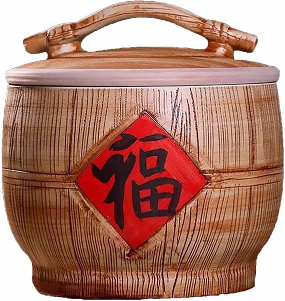 Ceramic Food Storage Jar with Sealing Lid for Grains, Coffee, and Snacks