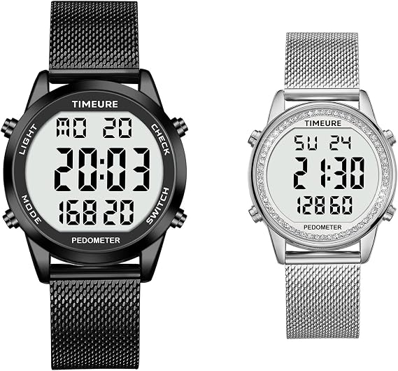 TIMEURE Step Counter Pedometer Watch