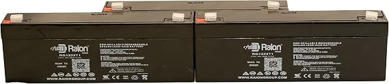 Raion Power 12V 2.3Ah Replacement AGM Battery for Biotek Instruments Index - 3 Pack