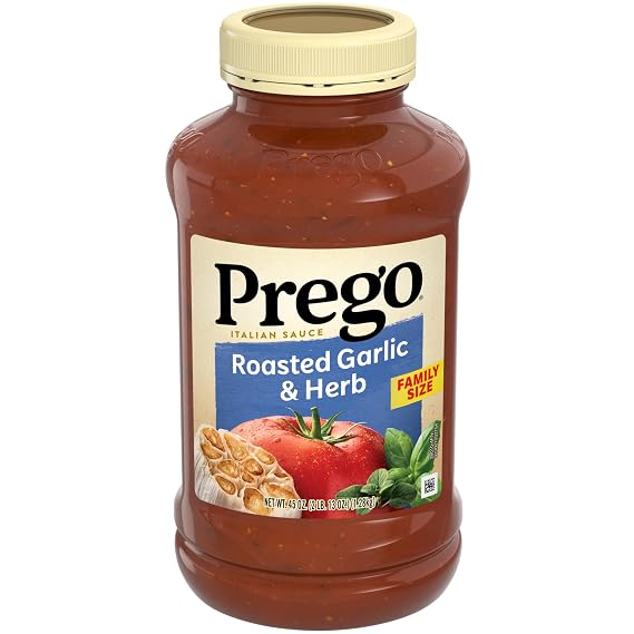Prego Roasted Garlic and Herb Pasta Sauce, 45 oz Jar