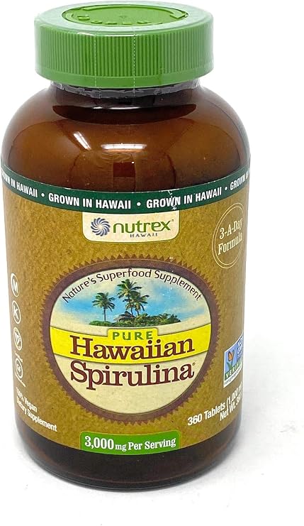 Nutrex Hawaii Pure Hawaiian Spirulina 3000mg Per Serving -360 Tablets