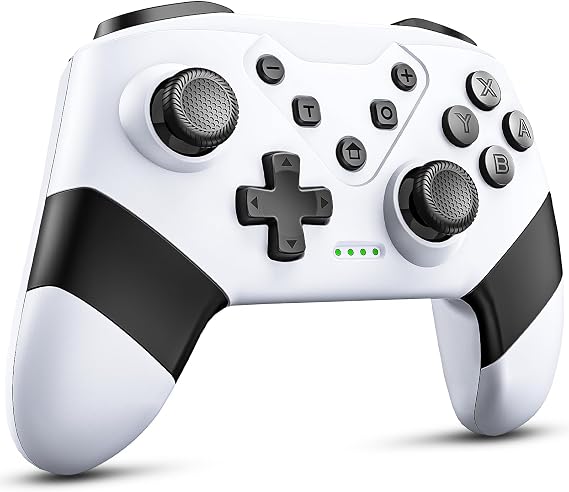 Switch Controller, Wireless Switch Controller for Switch/Switch Lite/Switch OLED, Extra Switch Controller with Paddles, Programmable Switch Remote Control with Back Buttons,Wake-up,Turbo-White