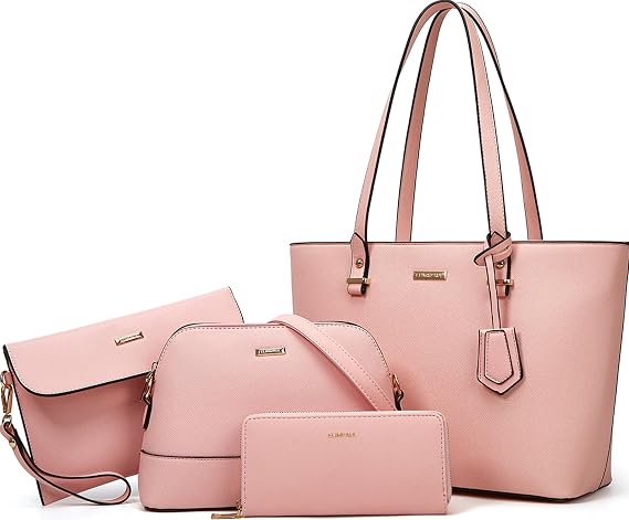 Women Fashion Handbags Tote Bag Shoulder Bags Top Handle Satchel Purse Set