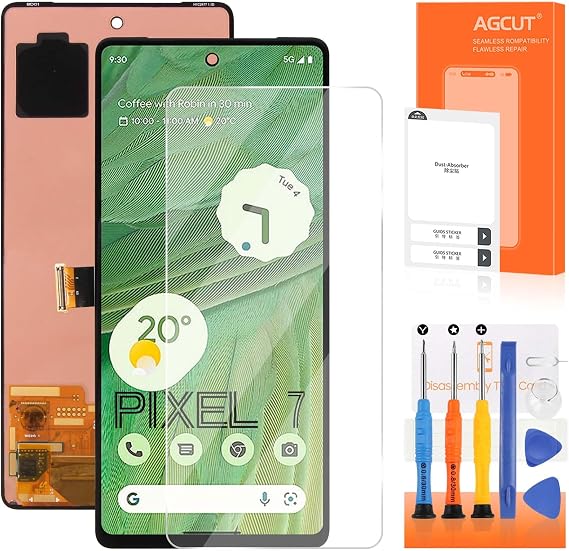 OLED for Google Pixel 7 Screen Replacement Display for Pixel 7 LCD Display GVU6C GQML3 LCD Digitizer Screen Touch Assembly Repir Part(with Fingerprint Function