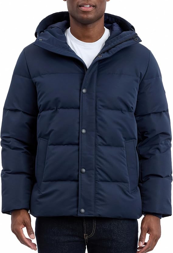 Michael Kors Men's Heavyweight Mens Puffer Jacket With Hood, Water Resistant