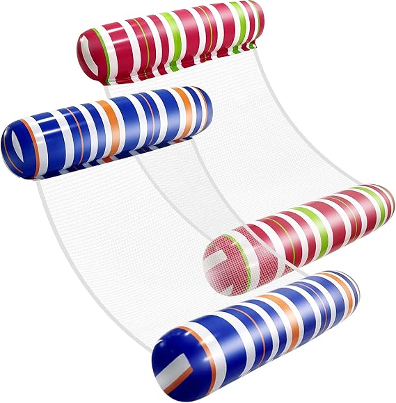 Adult Pool Floats, Inflatable Water Hammock, Beach Vacation Essentials for Pool, Lake, or Summer Parties