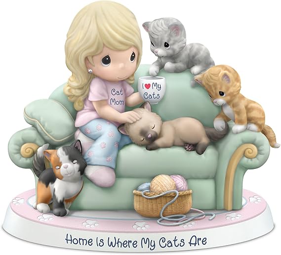Precious Moments Home is Where My Cats are Figurine