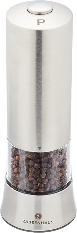 Zassenhaus "Gera" Electric Pepper Mill, Silver