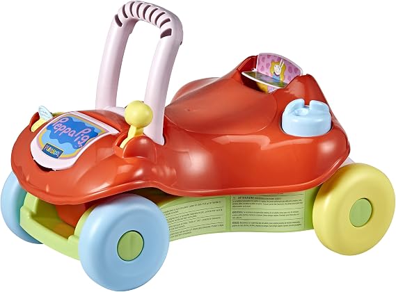 Playskool Step Start Walk 'n Ride Peppa Pig Active 2-in-1 Ride-On and Walker Toy for Toddlers and Babies 9 Months and Up