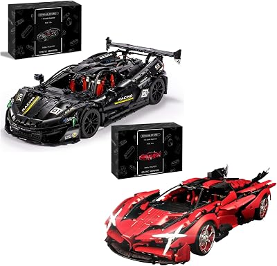 P1 and Apollo EVO 1:8 Scale Sports Cars Building Set.Collectible Car for Adults,Boys,Teens2Car Set