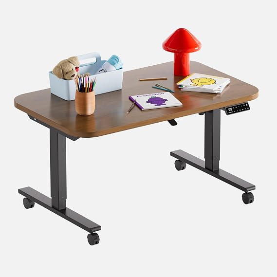 MAIDeSITe Height Adjustable Desk with Dual Motor, Electric Standing Table, 80kg Load Capacity, Lifting Range 52-77cm, Quiet Operation <48dB, Speed 28mm/s, Includes USB-C Port