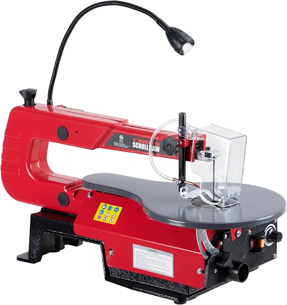 16-Inch Variable Speed Scroll Saw with Oversized Adjustable Tilt Work Table & LED Work Light Scroll Saws for Woodworking, Ideal for Hobbyists and Crafters