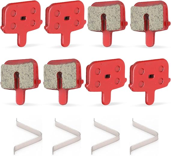 8pcs Brake Pads, Resin Semimetal Braking Replacement 29.5x30mm/1.16x1.18in M446 Cycling Brake Pads for Electric Vehicle Mountain Bike Bicycle