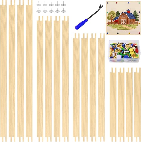 16 Pcs Stretcher Bars for Needlework, 4 Sizes DIY Frame Kit
