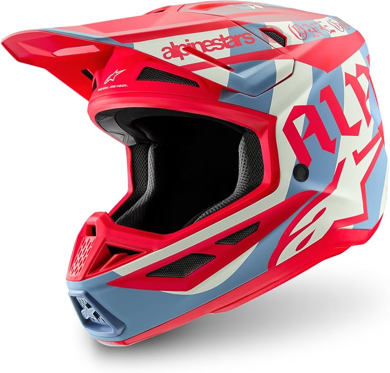 Alpinestars S-M7 Beast Coast Limited Edition Men's Motocross Helmet, Lightweight Composite Shell, Plasma Side Pads