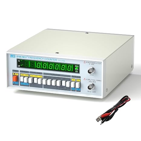 High Precision Frequency Counter, VQP 10HZ-2.7GHZ High Resolution Frequency Counter, Multifunctional Digital Frequency Meter, High Stability, 8-Digit LED Display, TFC2700L