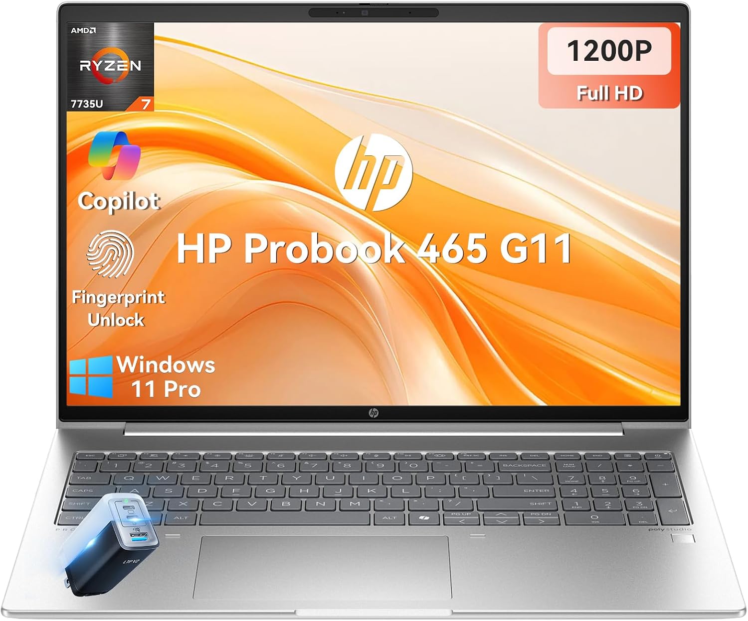 HP 2025 Probook 465 G11 Laptop, 64GB DDR5| 2TB PCIe SSD, AMD Ryzen 7 7735U >Ultra 7 165U, 16 FHD WUXGA IPS Business Laptop Computer, AMD Radeon 680M, Copilot AI, Wi-Fi & Bluetooth, Win 11 Pro