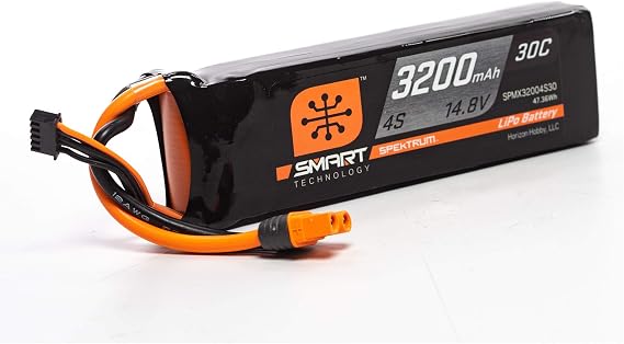 Spektrum 14.8V 3200mAh 4S 30C Smart LiPo Battery: IC3, SPMX32004S30