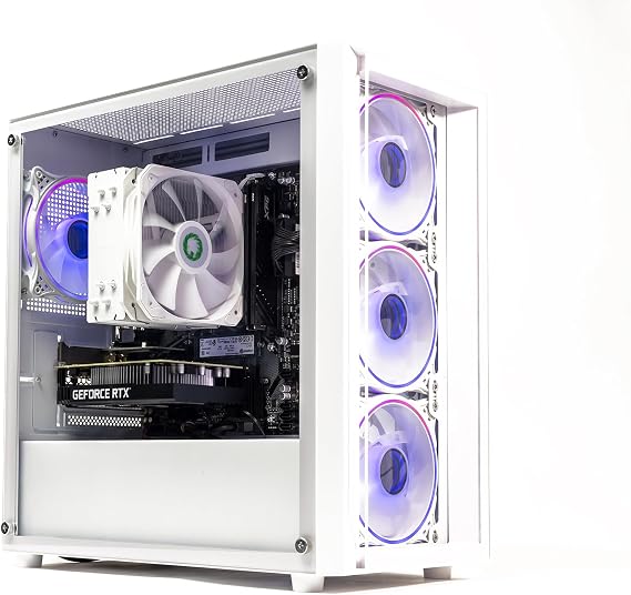 GTR Gaming PC | Ryzen 7 5700X | RTX 5060 8GB | 16GB DDR4 3600MHz RAM | 1TB NVMe SSD | 600W 80+ Bronze PSU | Windows 11 | ARGB White Case | WiFi & Bluetooth