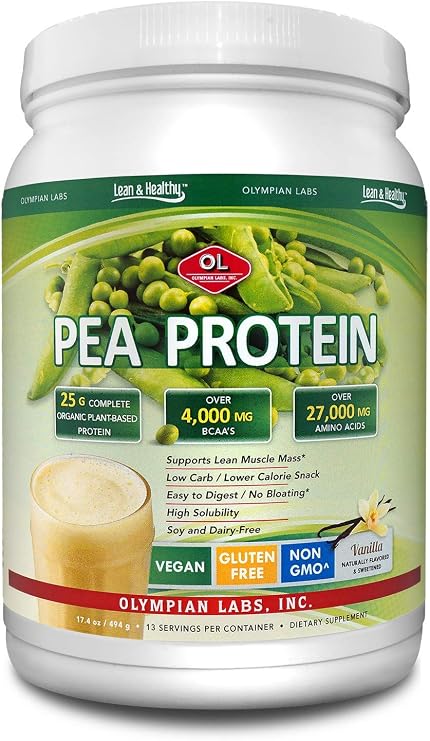 Olympian Labs Vanilla Pea Protein, 494 Grams, 13 Servings