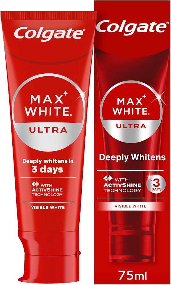 Colgate Max White Ultra Active Foam Whitening Toothpaste, 75ml