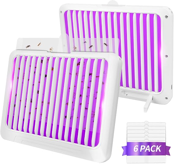 Fruit Fly Traps for Indoors - Indoor Fly Trap, Plug-in Bug Light Catcher with UV and Blue Light,Gnats, Mosquitoes, Flies, Moths,House Flies - Fly Traps Indoor for Home-400 Sq Ft of Protection