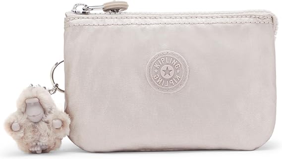 Kipling CREATIVITY S Small purse, Pouches, Cases, Metallic Glow (Silver) - Random Monkey