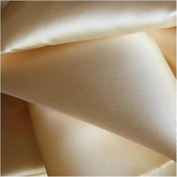 Color Gold Luxury Stiff Mikado Satin Fabric By The Meter Bridal Wedding Dress Suit, Twill DIY Sewing Material(Light Champagne,Length 6Meters)