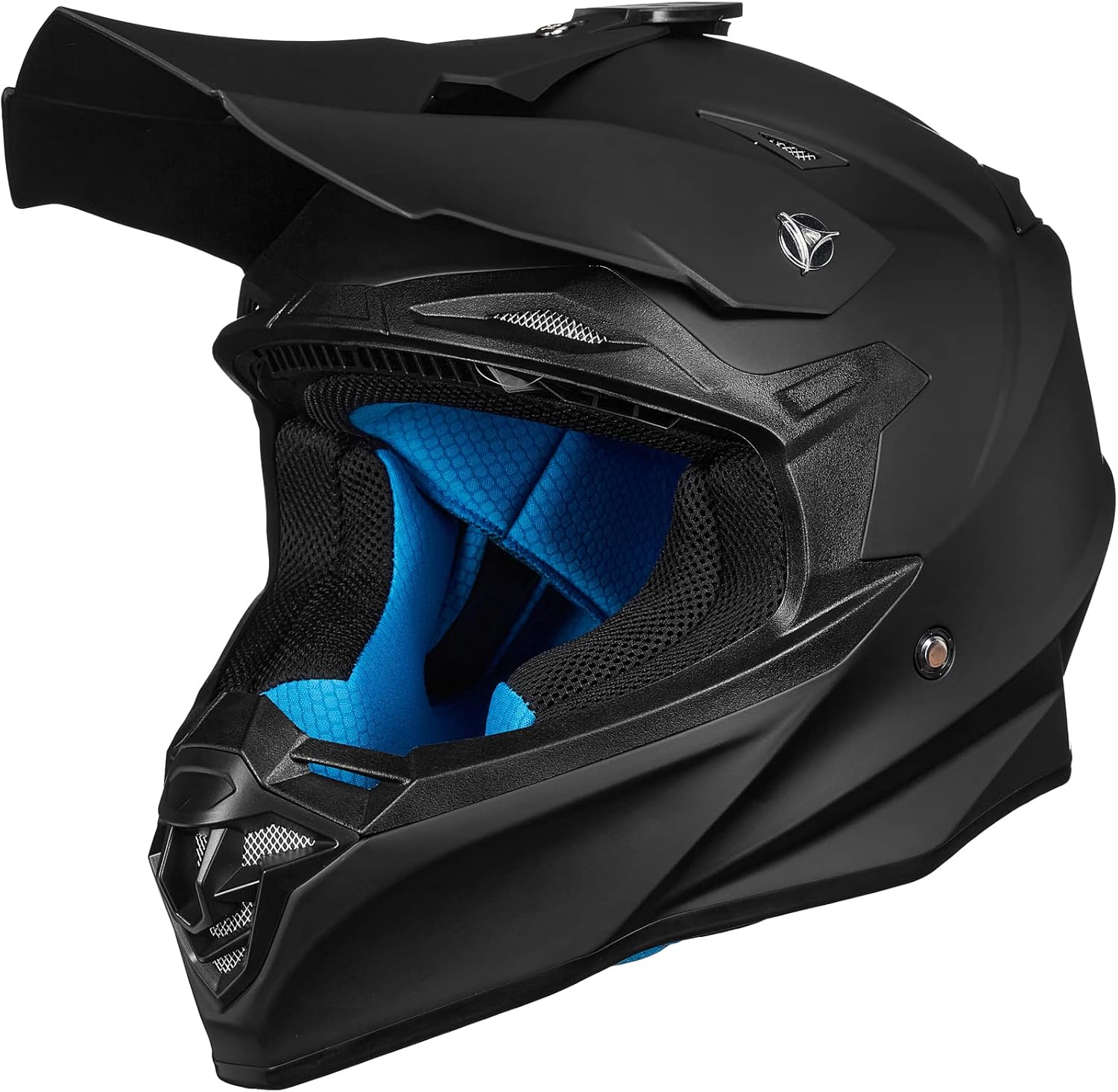 ILM Kids Youth Dirt Bike Helmets ATV Motocross Dirtbike Helmet with Super Soft Liner Camera Mount for Adult Men Women Motorcycle Dual Sport DOT Model-216 Matte Black, S