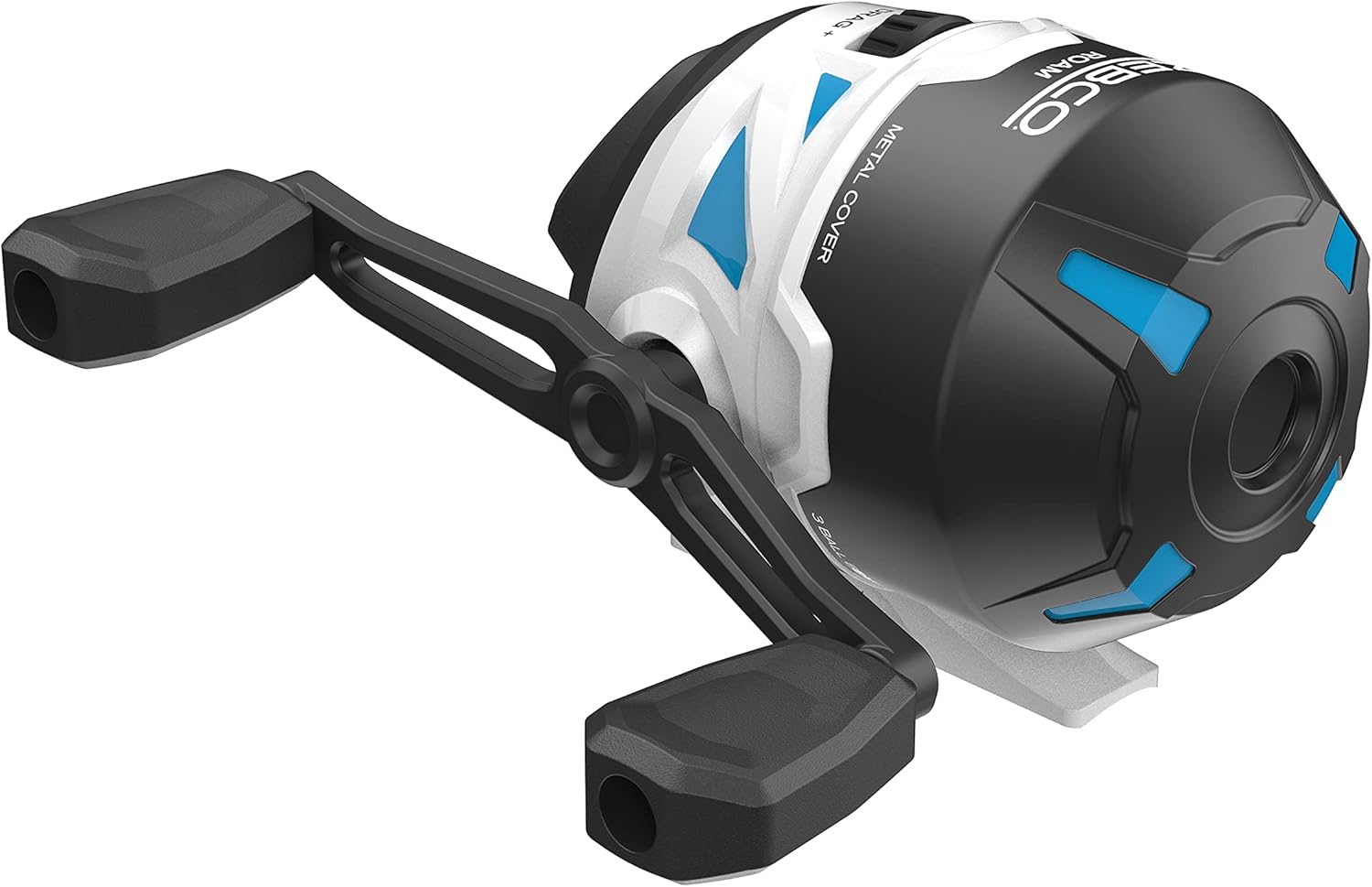 Zebco Roam Spincast Fishing Reel, Size 30 Reel, Changeable Right or Left-Hand Retrieve, Pre-Spooled with 10-Pound Zebco Fishing Line, Stainless Steel Front Cover, Blue