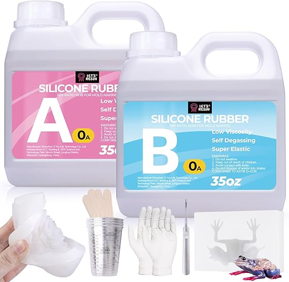 Let's Resin Silicone Mold Making Kit 0A, Extra Soft Molding Silicone