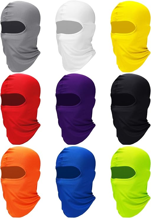 Zhanmai 9 Pcs Ski Mask for Men Women UVSun Protection Face Mask Windproof Breathable Full Cover Balaclava for Outdoor