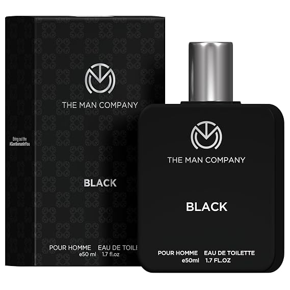 The Man Company Black EDT Perfume For Men - 50ml | Premium Long Lasting Fragrance Spray | Gift for Him