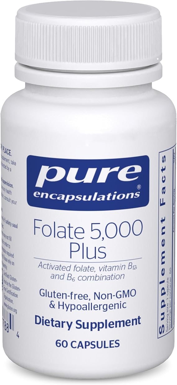 Pure Encapsulations - Folate 5,000 Plus, 60 Capsules