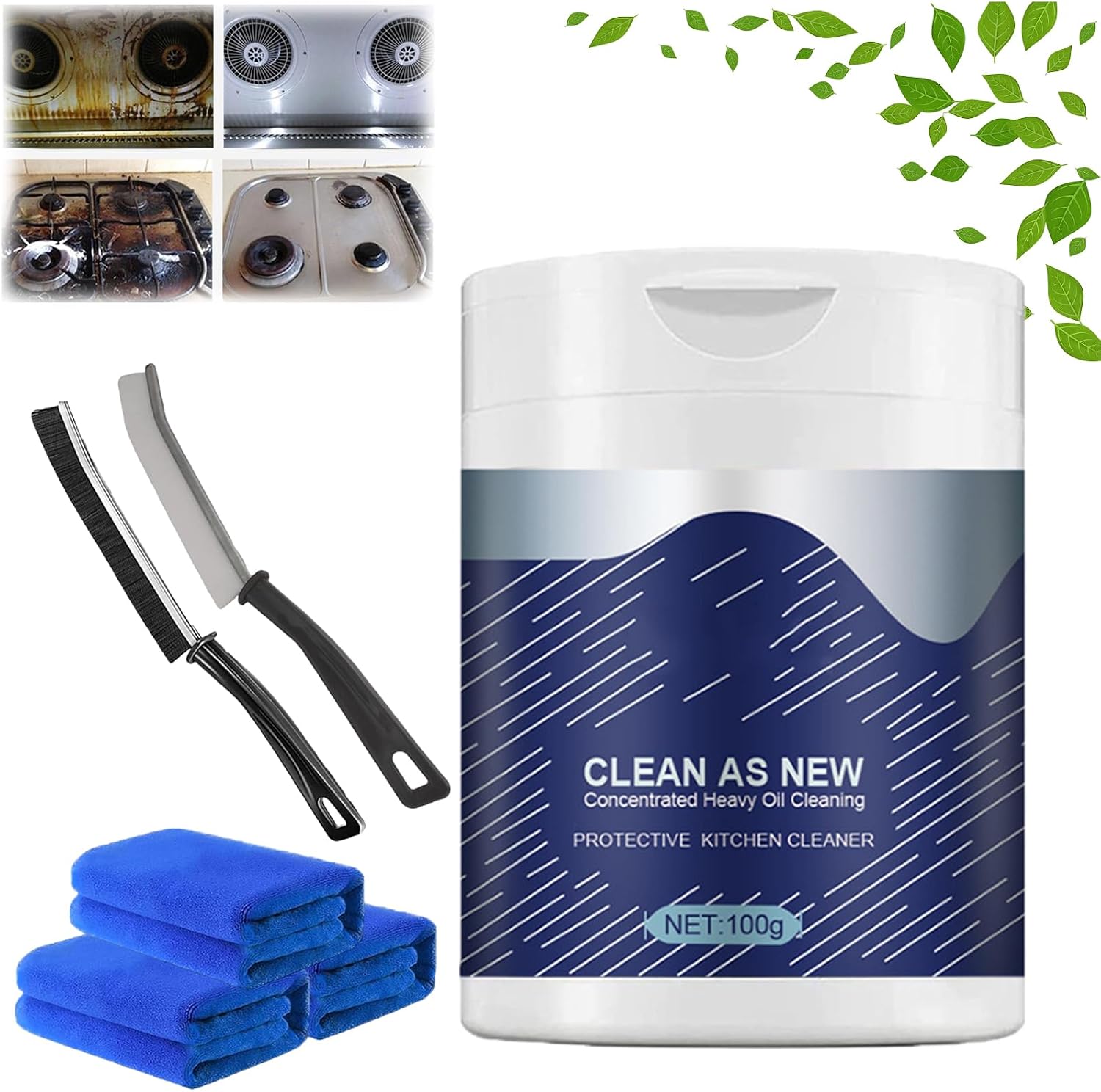 Chano Mof Chef Cleaner Powder, Mof Chef Cleaner Powder, Mo Chef Powder Cleaner, M.O.F Chef Kitchen Cleaner Powder, Mofchef Powder for Cleaning, Mos Chef Powder 100G-1PC
