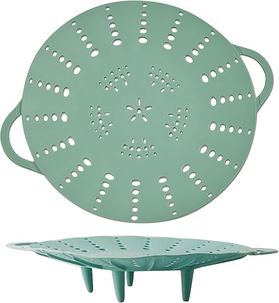 Alimat PluS 1 Pack Large Silicone Steamer Basket for 8~9 Inch Pot | 9.6 Inches Diameter with Handle Design