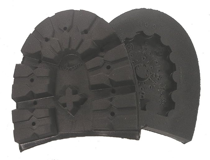 Vibram#100 Montagna Rubber Lug Heel Black Shoe Repair (Size 10) - 1 Pair -
