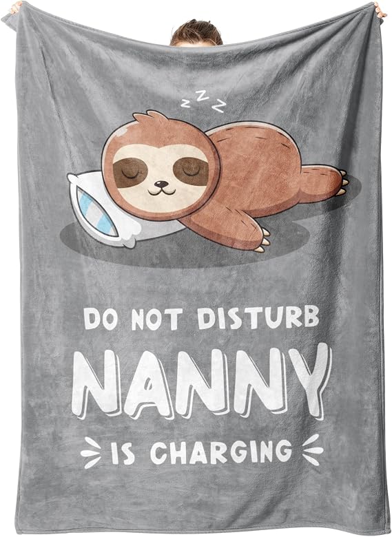 BeneCharm Nanny Gifts for Birthday, Nanny is Charging Blanket