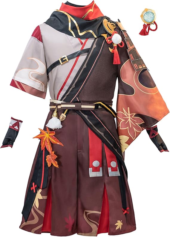 CR ROLECOS Anime Samurai Boy Cosplay Outfit Full Set Halloween S