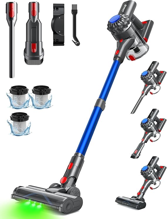 Cordless Vacuum Cleaner, 500W 45KPA Stick Vacuum Cleaners for Home