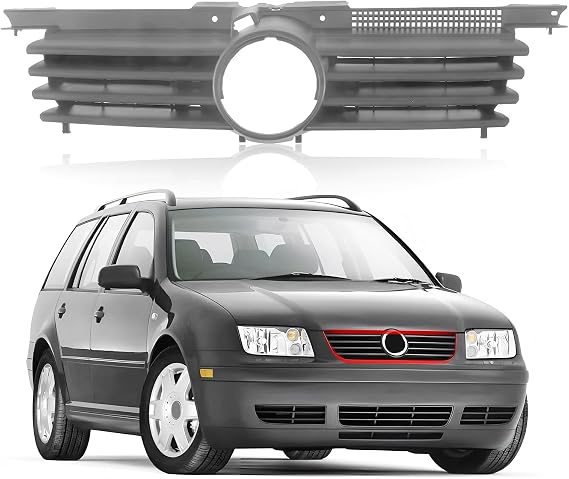 CarPartsDepot Front Grille Grill Fits Volkswagen Jetta 99-05 Gray