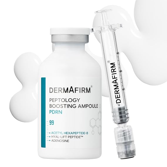 DERMAFIRM Peptology PDRN Boosting Ampoule, 80,000ppm PDRN Peptide Face Serum, Hydration, Moisture Plumping effect, Anti-Aging, Korean Skincare, 30ml / 1.01 fl. oz