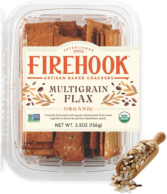Firehook Baked Crackers Organic Multigrain Flax Crackers, 5.5 OZ