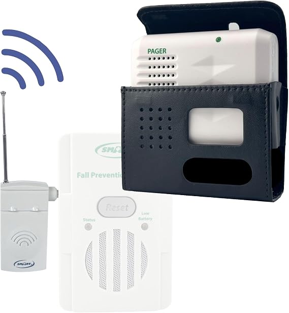 Smart Caregiver Pager Upgrade for Bed, Chair, and Floor Alarms - Converts to Wireless Alerts so There's No Noise in The Room - Ideal for Elderly and Dementia Patient Safety