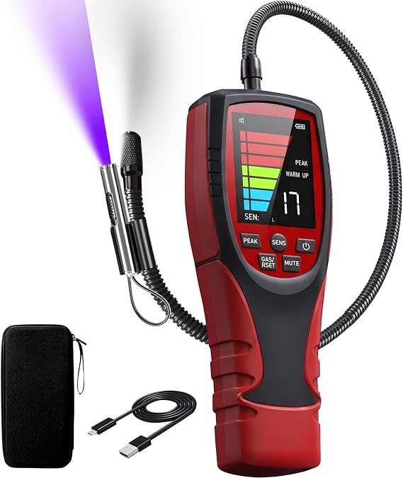 ALD-200PRO Professional Refrigerant Leak Detector for HVAC System | for professional applications supports 3-in-1 A2L A1 refrigerants. Reliable HVAC auto leak detection kit for R454B R134a.