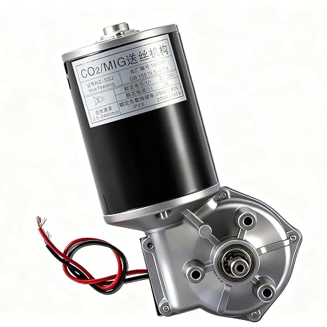 24V DC High Speed Wire Feed Drive Motor fits Century Snap-On Mig Welder and Other Mig Welder Outer Diameter 76mm (Motor on The Left)
