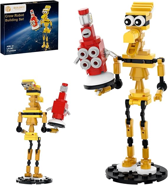 BUILDIFY MSTK3K Crow T. Robot & Tom Servo Building Set, 2 in 1 Mystrey Sciance Theater Crow Robot Cartoon Model Toys, Home Decor Collectible for Fans, Birthday Xmas Idea Present for Adults, Kids 6+