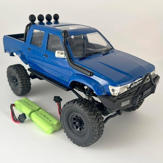 HLSFWDRIVE WPL C64-1 RC Crawler 4x4 RC Truck 1/16 Scale Off Road | Remote Control Rock Crawler with Axle Mounted Servo 260 Motor Upgraded Chassis Fully Proportional Hobby Toy Adult