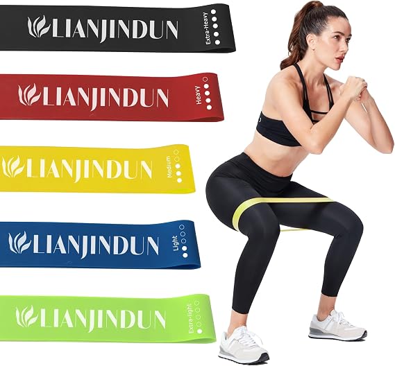 5 Pack Loop Resistance Bands Exercise Bands for Men and Women, Mini Exercise Bands for Workout, Workout Bands for Fitness, Stretching, Bodybuilding, Fitness